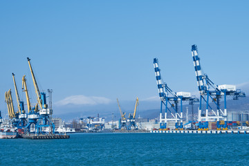 Image of the sea trading port.