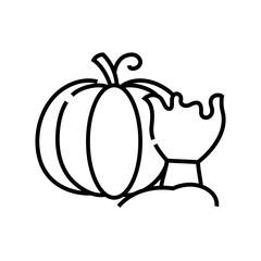 Pumpking line icon, concept sign, outline vector illustration, linear symbol.