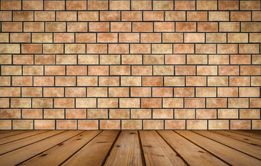 room with brick wall