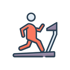 Color illustration icon for exercise  