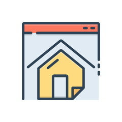 Color illustration icon for homepage  