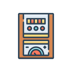 Color illustration icon for meter