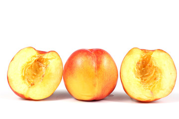 Nectarine with halves