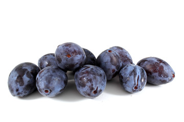 Wet blue plums
