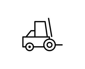 Forklift line icon