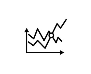 Graph line icon