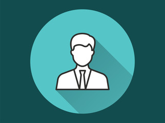 Businessman icon for graphic and web design.