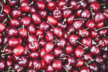 Wild fresh cherries on sale in a Mexican Market.