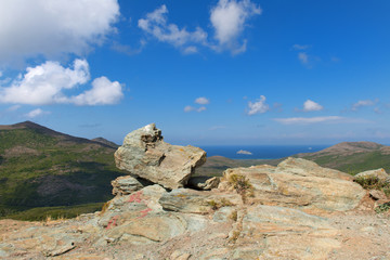 Island Giraglia at cap Corse in France