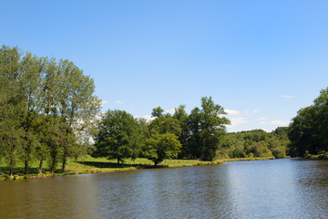 Lake at French place Saint-Jal