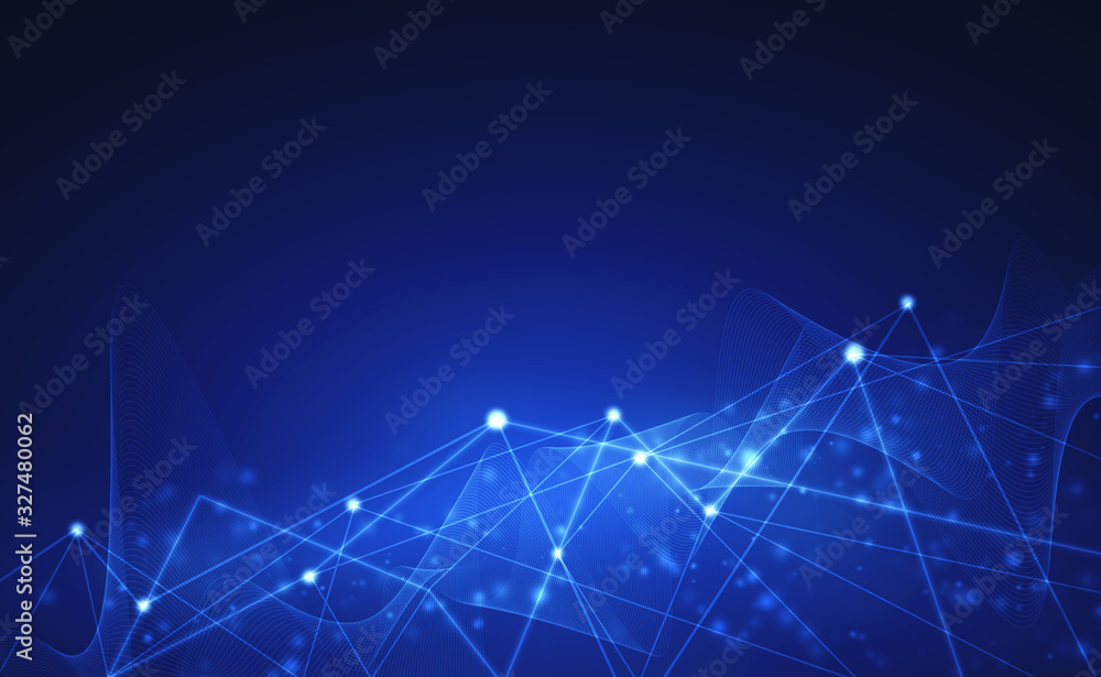 Aufkleber internet connection network high digital technology. abstract geometric background with connecting p