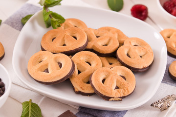 Chocolate Pretzel Cookies.