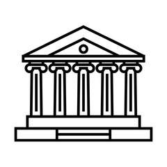 Fototapeta premium Museums line icon, concept sign, outline vector illustration, linear symbol.