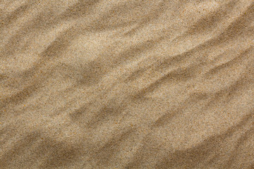 Fototapeta na wymiar The sand background. Flat lay top view.