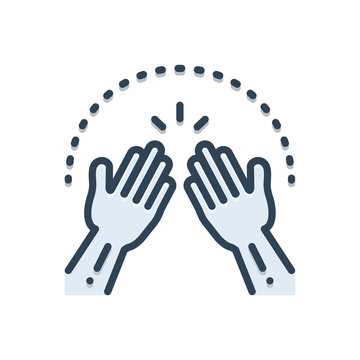 recommend clip art: Color illustration icon for amen 