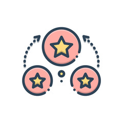 Color illustration icon for adapt 