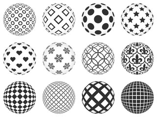 Decorative spherical background. Abstract vector spherical pattern.