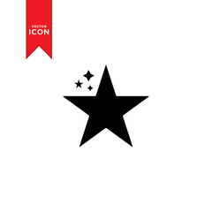 Star icon vector. Trendy flat design style on trendy icon.