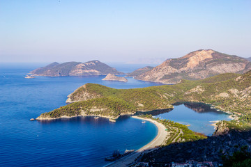 Fototapeta na wymiar view of Blue Lagoon in Oludeniz, Turkey