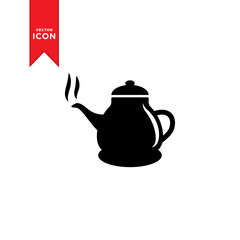 Teapot icon vector. Simple design on white background.