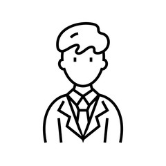 Member line icon, concept sign, outline vector illustration, linear symbol.