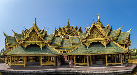 Fototapeta premium Ancient City temples, Muang Boran in Bangkok Thailand