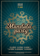 Night party flyer template design