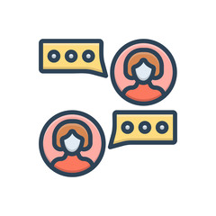 Color illustration icon for consulting 