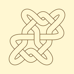 Celtic knot. Abstract ornament. Vector outline illustration.