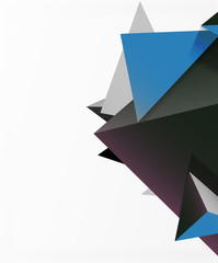 Abstract background, mosaic 3d triangles composition, low poly style design. Vector Illustration For Wallpaper, Banner, Background, Card, Book Illustration, landing page