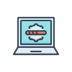 Color illustration icon for progress 