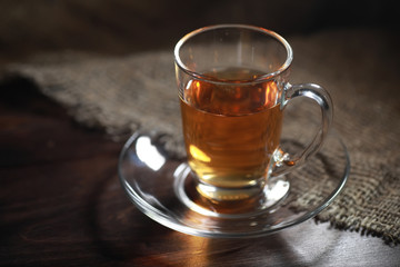 Brewed tea on a serving table