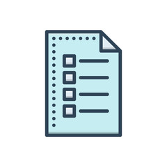 Color illustration icon for sheet 