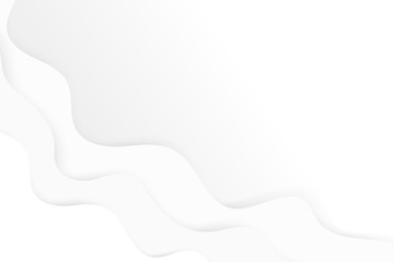 Abstract white paper  background with smooth lines.
