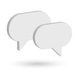 Speech bubble icon. Simply editable vector illustration.