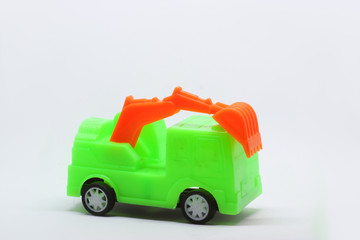 photo of a toy car with a separate white background