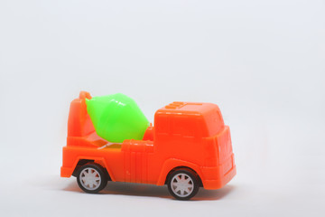 photo of a toy car with a separate white background