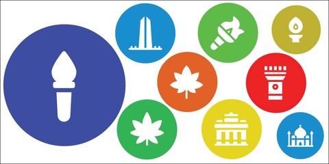 Modern Simple Set of liberty Vector filled Icons