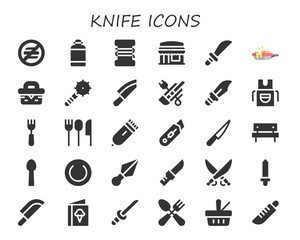 knife icon set