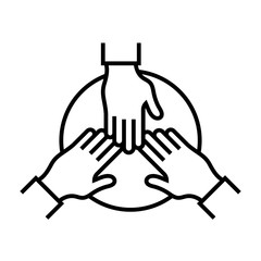 Partnership line icon, concept sign, outline vector illustration, linear symbol.