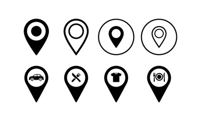 location icon car apparel map garment pointer vehicle auto restaurant cloth pin