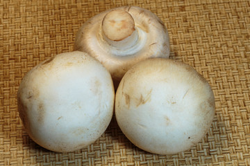Heap of raw champignon heap ready for cooking