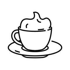 Irish coffee line icon, concept sign, outline vector illustration, linear symbol.