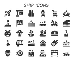ship icon set