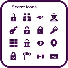 secret icon set