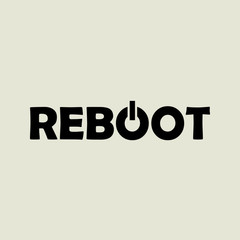 Reboot -  Typography graphic design for t-shirt graphics, banner, fashion prints, slogan tees, stickers, cards, posters and other creative uses