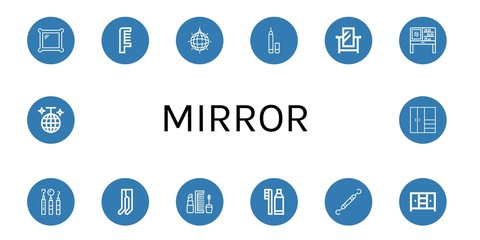 Set of mirror icons