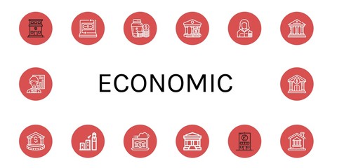 economic icon set