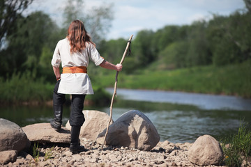 A man in ethnic clothes is a Scandinavian