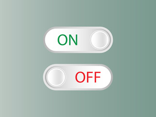 Off, on, toggle icon, button. Vector illustration.